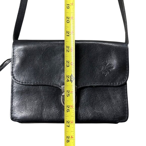 Patricia Nash Black Leather Crossbody Shoulder Bag Purse Removable Strap Clutch - Picture 12 of 14